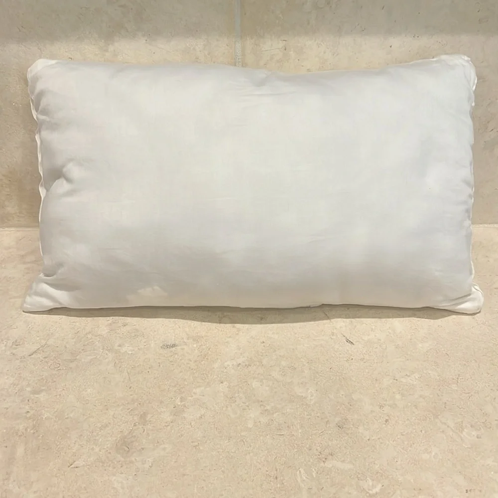 Hotel Collection White Textured Lumbar Throw Pillow 12x18